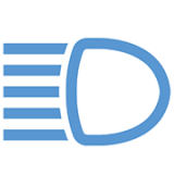 전조등 상향 표시등 (파란색)