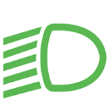 전조등 하향 표시등 녹색 아이콘