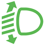 전조등 변위(높낮이)조절 표시등 (초록색)