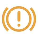 회생 제동 경고등 / 주차 브레이크 경고등 (노란색)