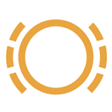 브레이크패드 마모 경고등 (노란색)