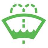 와셔액 부족 경고등 (초록색)