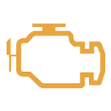 노란색 엔진 경고등 아이콘
