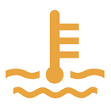 엔진과열(냉각수)경고등 (노란색)