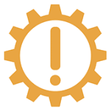 자동 기어박스 경고등 (노란색)