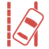 차로이탈경고시스템 경고등 (빨간색)