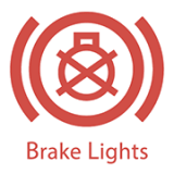 브레이크 램프 경고등 아이콘 (빨간색)