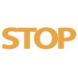 노란색 정지 경고등 아이콘