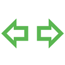 방향지시등 및 비상경고등 아이콘 (초록색)