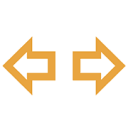 방향지시등 및 비상경고등 노란색 아이콘