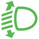 전조등 변위(높낮이)조절 표시등 (초록색)