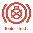 브레이크 램프 경고등 아이콘 (빨간색)